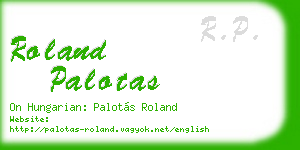 roland palotas business card