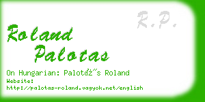 roland palotas business card